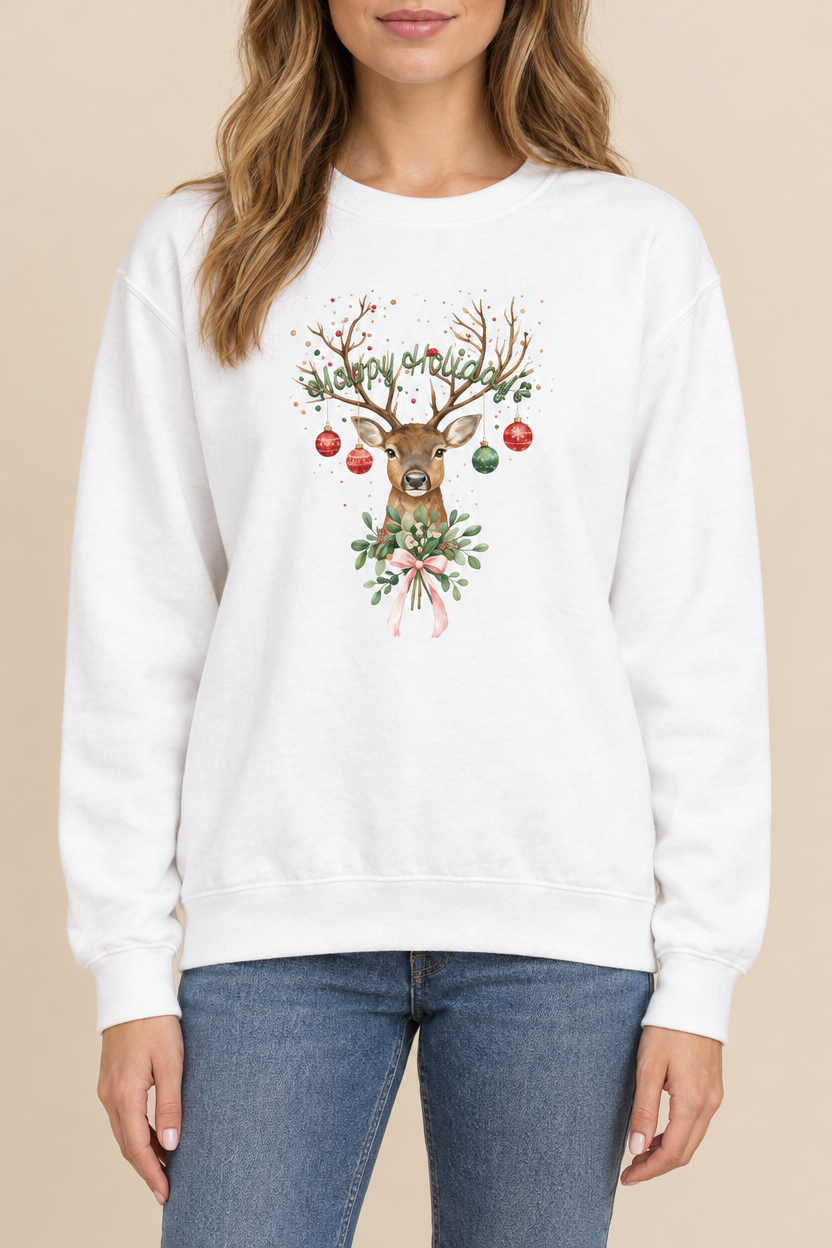 Festive Reindeer Christmas Sweatshirt