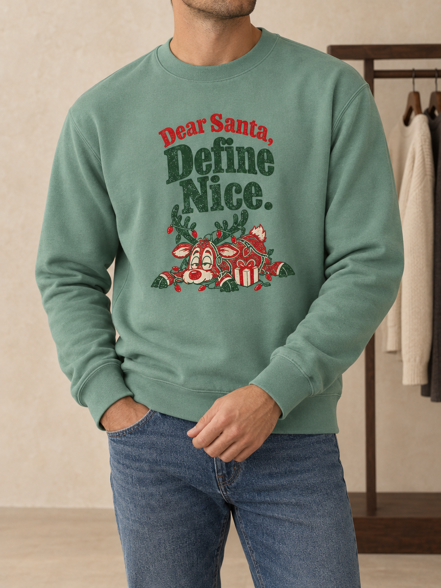 Dear Santa Define Nice Christmas Sweatshirt