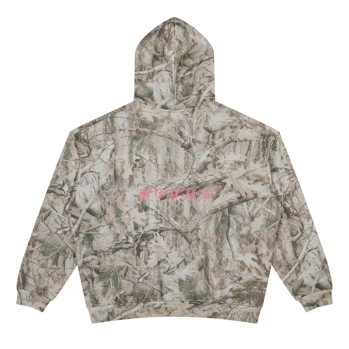 Oversized "Momma" Fleece Camo Hoodie
