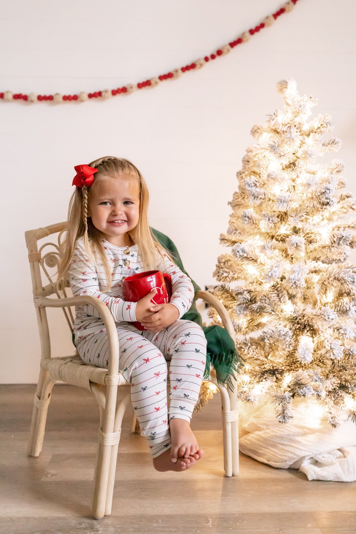 Tied with a Bow Christmas 2pc Bamboo Pajamas *2T Left