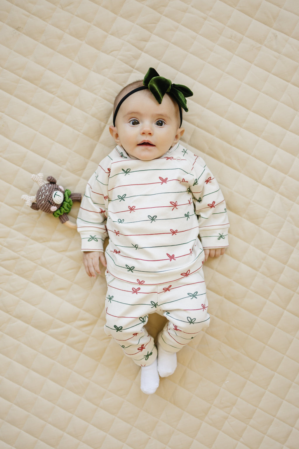 Tied with a Bow Christmas Organic Cotton Set