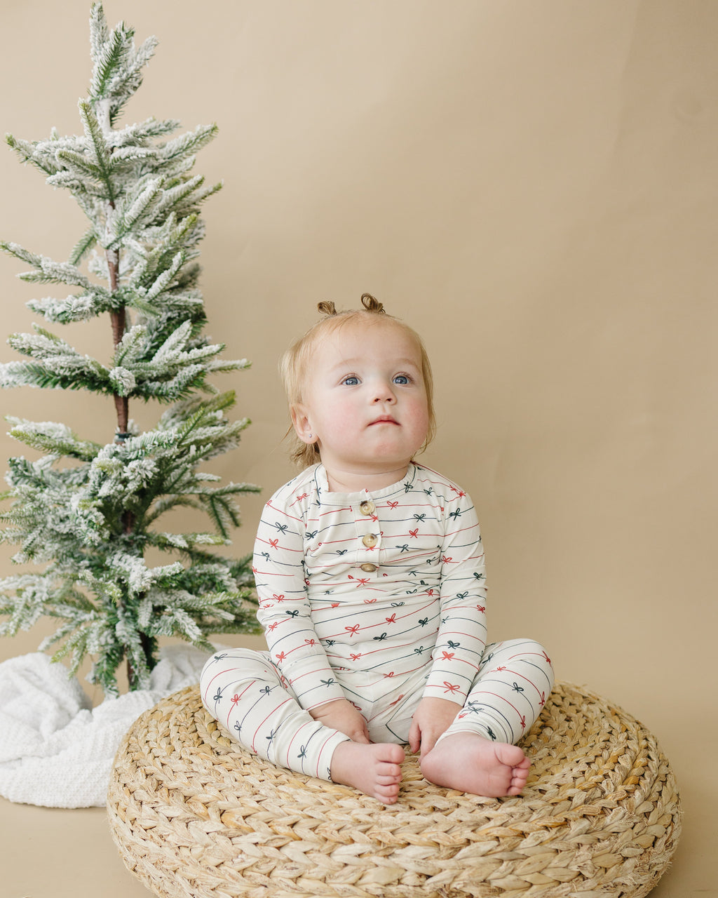 Tied with a Bow Christmas 2pc Bamboo Pajamas *2T Left